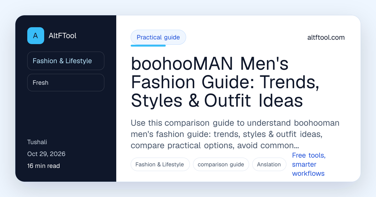 BoohooMAN Men'S Fashion Guide: Trends, Styles & | AltFTool