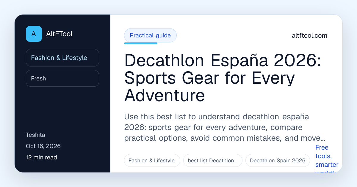 Decathlon EspañA 2026: Sports Gear For Every | AltFTool