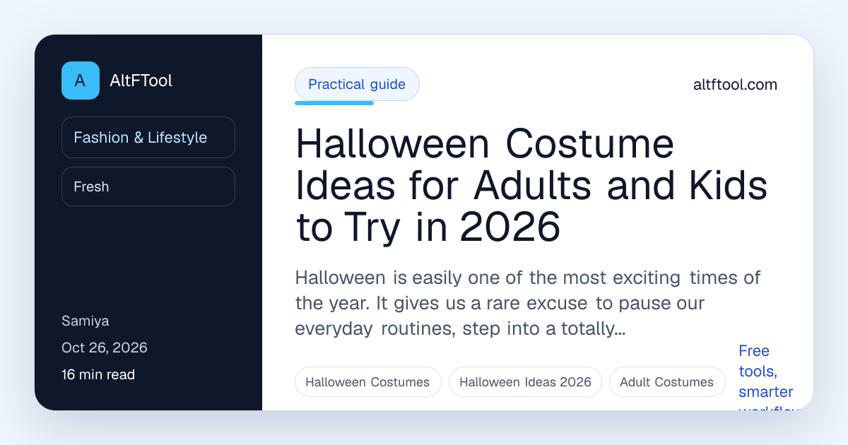 Halloween Costume Ideas for Adults and Kids to | AltFTool