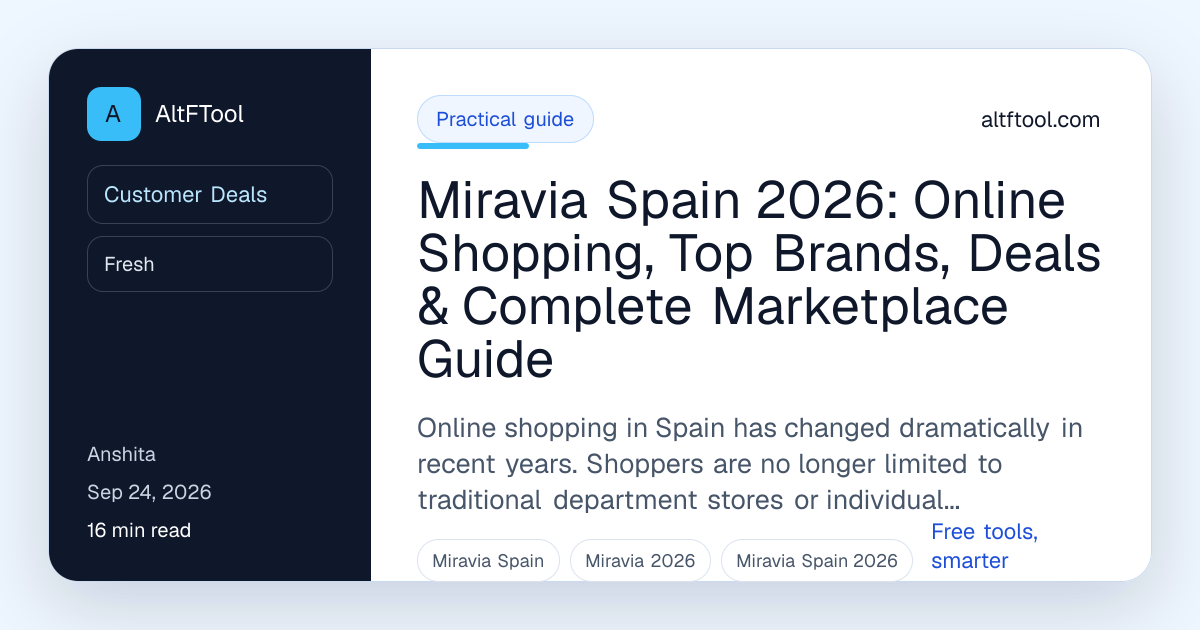 Miravia Spain 2026: Online Shopping, Brands & | AltFTool