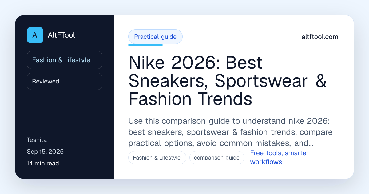 Nike 2026: Best Sneakers, Sportswear & Fashion | AltFTool