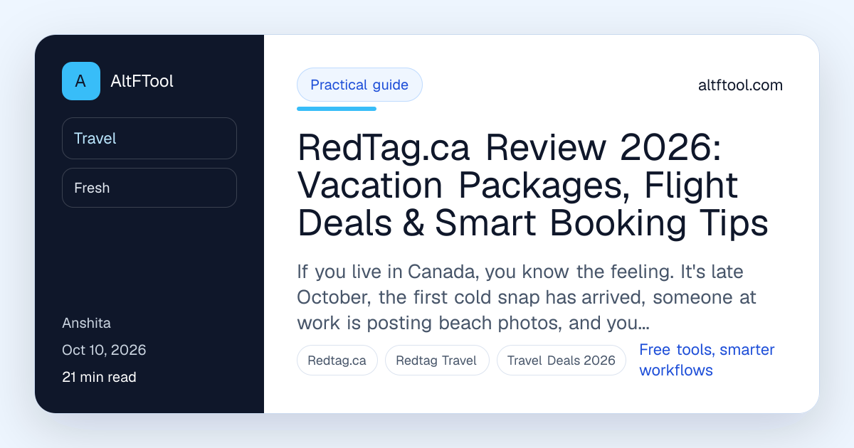 Redtag.ca Review 2026: Vacation Packages & Flight | AltFTool