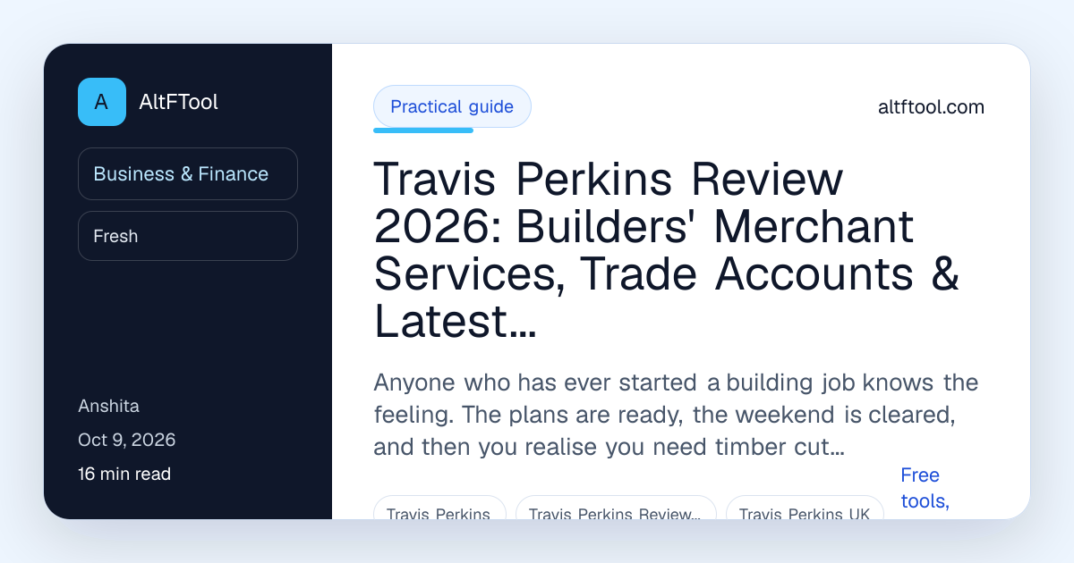 Travis Perkins Review 2026: Trade Accounts & | AltFTool