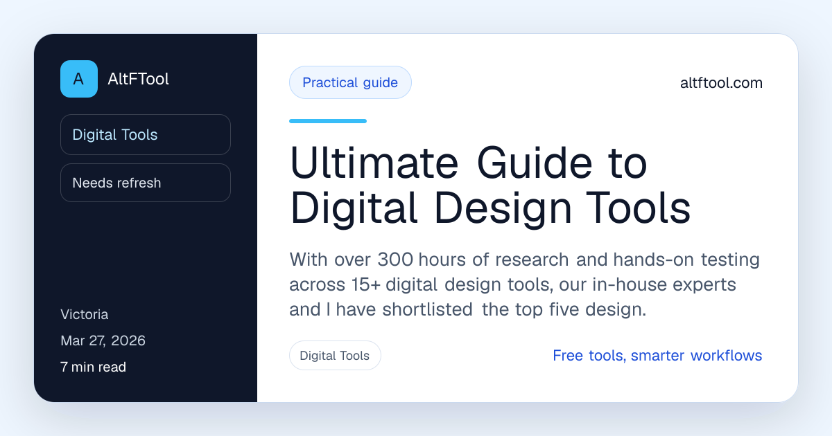 Best Digital Design Tools Guide for Beginners 2026 | AltFTool