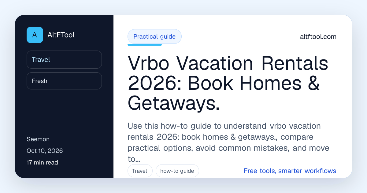 Vrbo Vacation Rentals 2026: Book Homes & | AltFTool